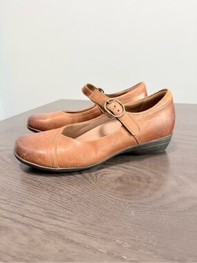 Dansko Fawna Shoes Women's Size 37 US 6,5/7 Mary Jane Brown Leather Comfort